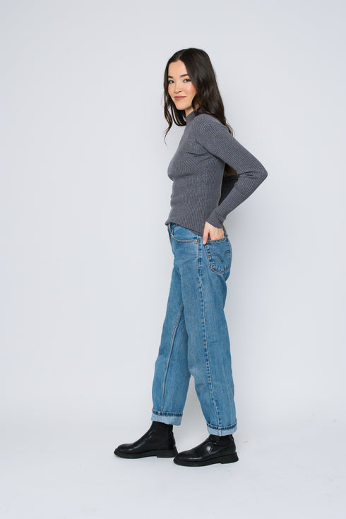 Mary-Mock Neck Long Sleeve